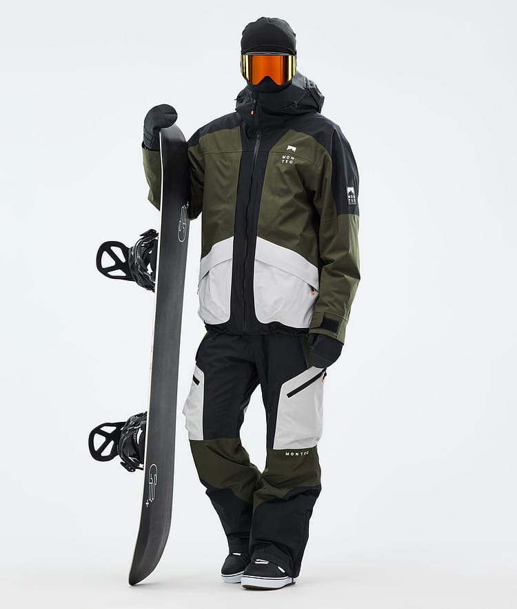 Montec Morpheus Lumilautailutakki Miehet Black/Olive Green/Light Grey, Kuva 3 / 10
