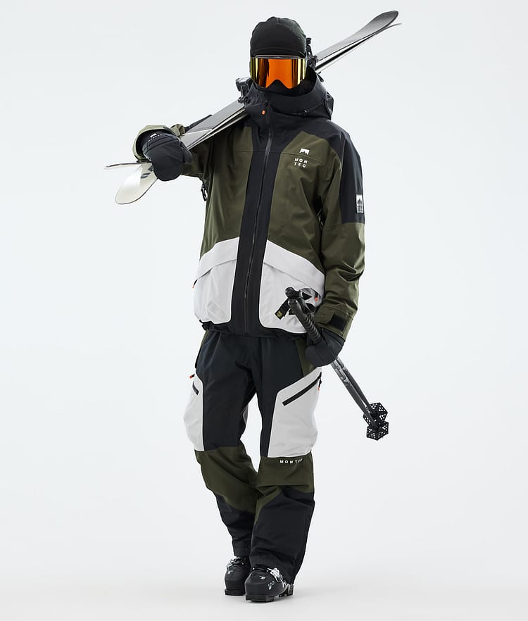 Montec Morpheus Laskettelutakki Miehet Black/Olive Green/Light Grey, Kuva 3 / 10
