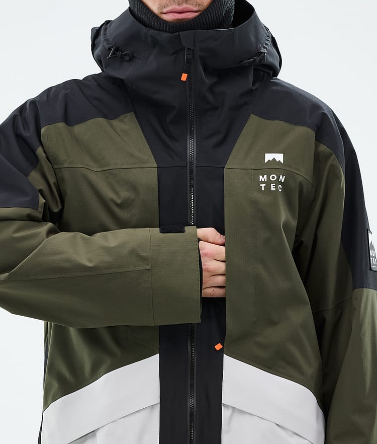 Montec Morpheus Lumilautailutakki Miehet Black/Olive Green/Light Grey, Kuva 9 / 10