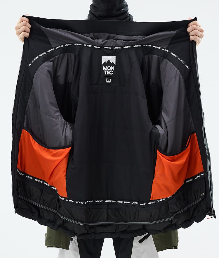 Montec Morpheus Lumilautailutakki Miehet Black/Olive Green/Light Grey, Kuva 10 / 10