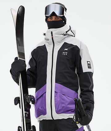 Montec Morpheus Laskettelutakki Miehet Light Grey/Black/Vivid Purple