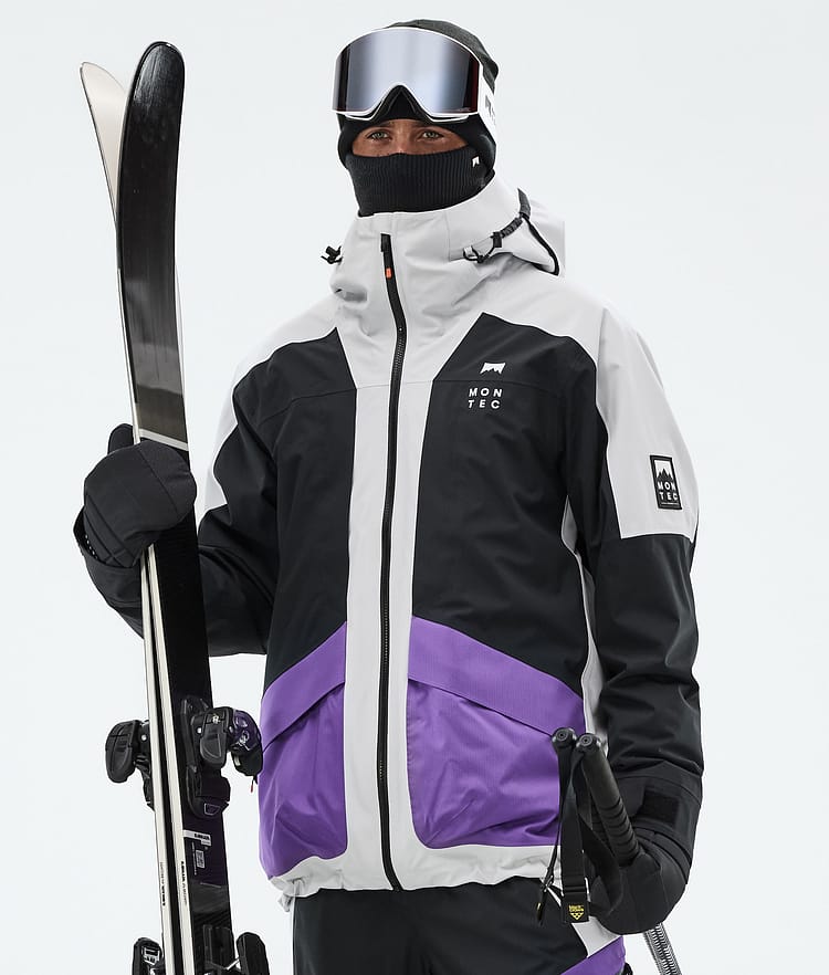 Montec Morpheus Laskettelutakki Miehet Light Grey/Black/Vivid Purple, Kuva 1 / 10