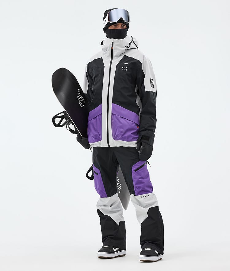 Montec Morpheus Lumilautailutakki Miehet Light Grey/Black/Vivid Purple, Kuva 3 / 10