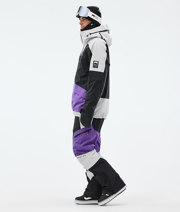 Montec Morpheus Lumilautailutakki Miehet Light Grey/Black/Vivid Purple, Kuva 4 / 10