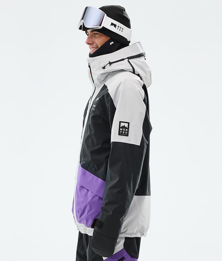 Montec Morpheus Laskettelutakki Miehet Light Grey/Black/Vivid Purple, Kuva 6 / 10