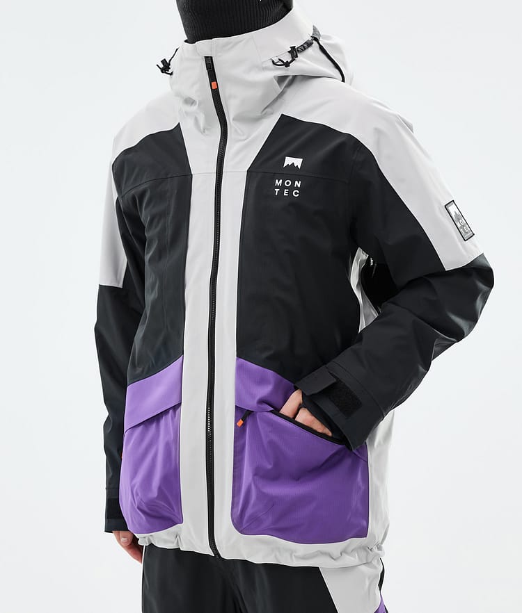 Montec Morpheus Laskettelutakki Miehet Light Grey/Black/Vivid Purple, Kuva 8 / 10