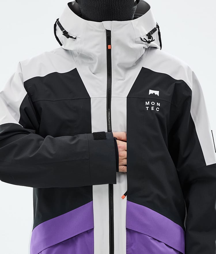 Montec Morpheus Lumilautailutakki Miehet Light Grey/Black/Vivid Purple, Kuva 9 / 10