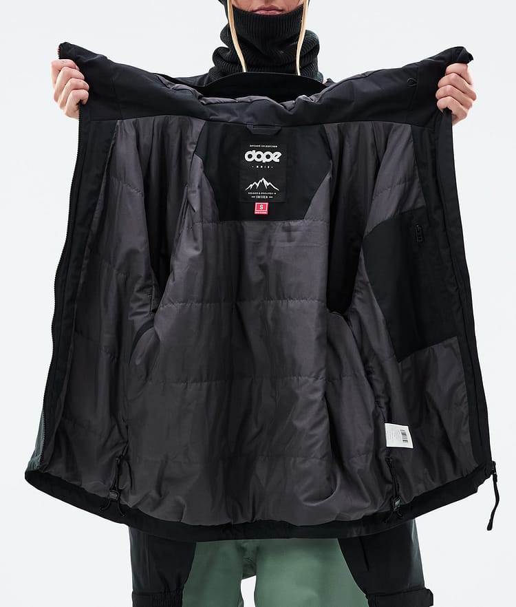 Dope Spartan W Laskettelutakki Naiset Spike Black/Faded Green, Kuva 8 / 8