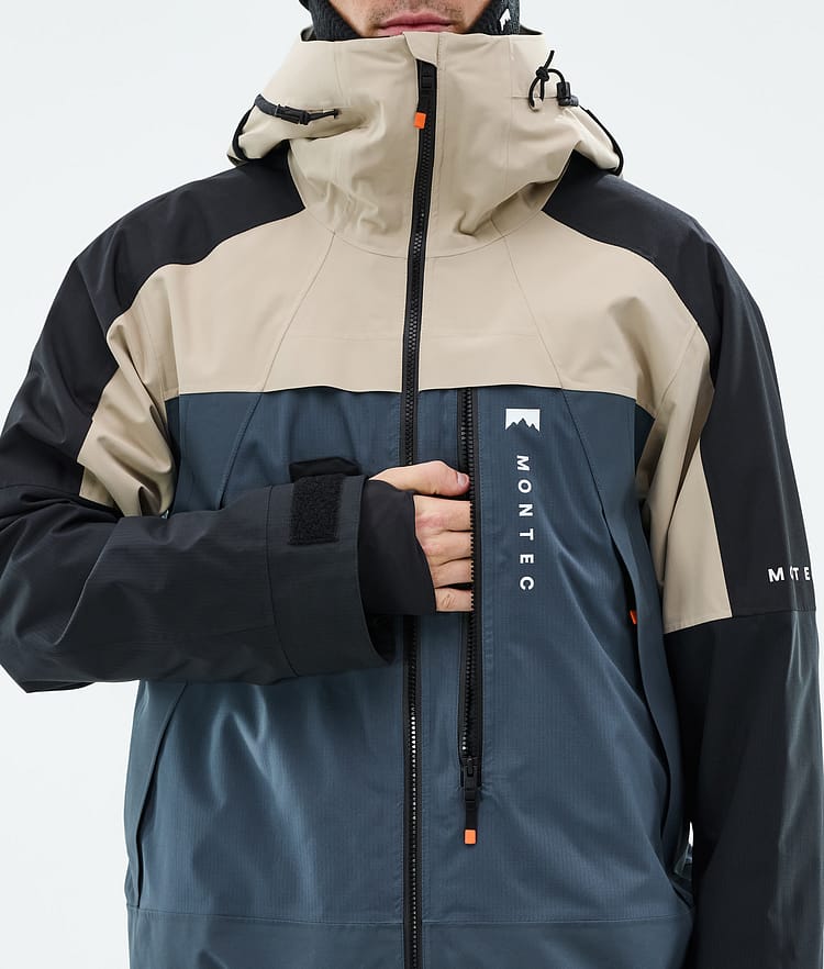 Montec Oracle Lumilautailutakki Miehet Sand/Black/Metal Blue, Kuva 9 / 10