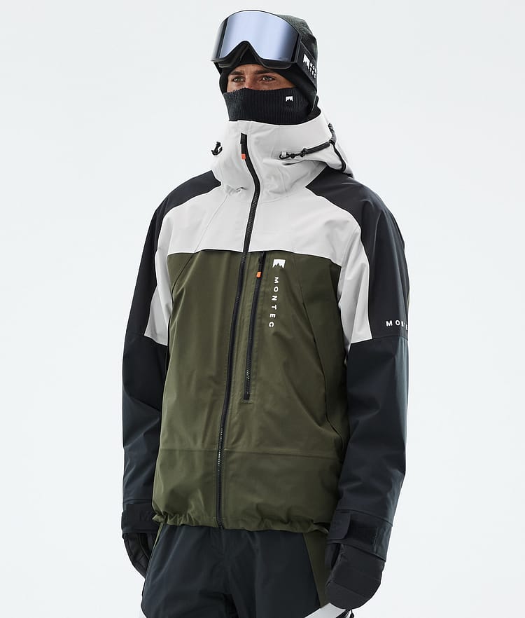 Montec Oracle Lumilautailutakki Miehet Light Grey/Black/Olive Green, Kuva 1 / 10