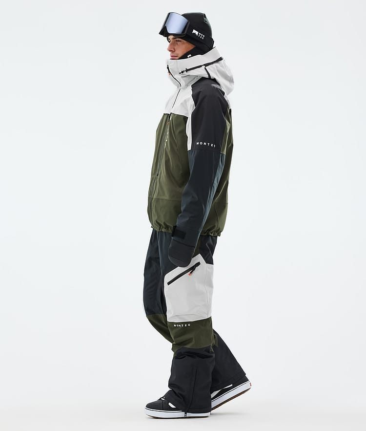 Montec Oracle Lumilautailutakki Miehet Light Grey/Black/Olive Green, Kuva 4 / 10