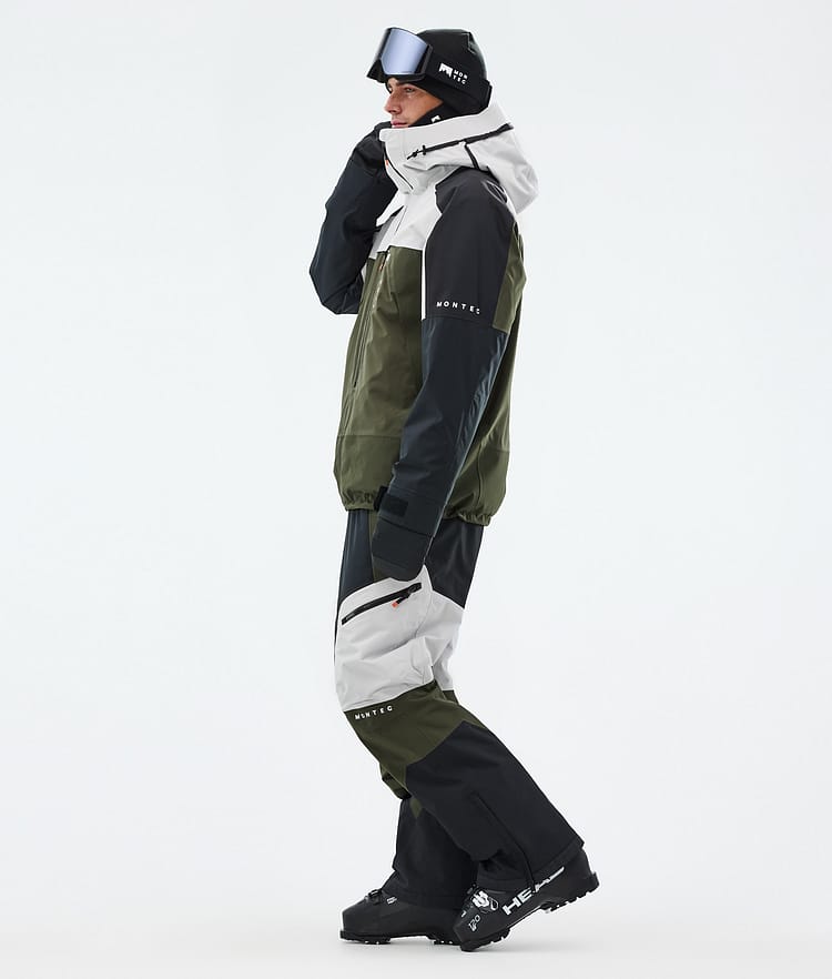 Montec Oracle Laskettelutakki Miehet Light Grey/Black/Olive Green, Kuva 4 / 10