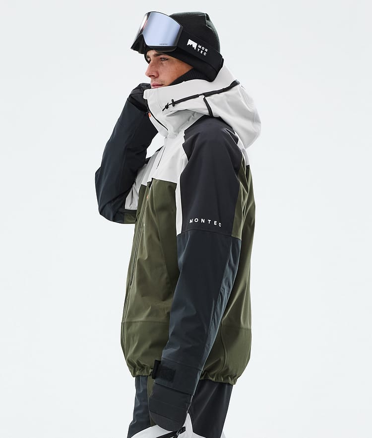 Montec Oracle Lumilautailutakki Miehet Light Grey/Black/Olive Green, Kuva 6 / 10