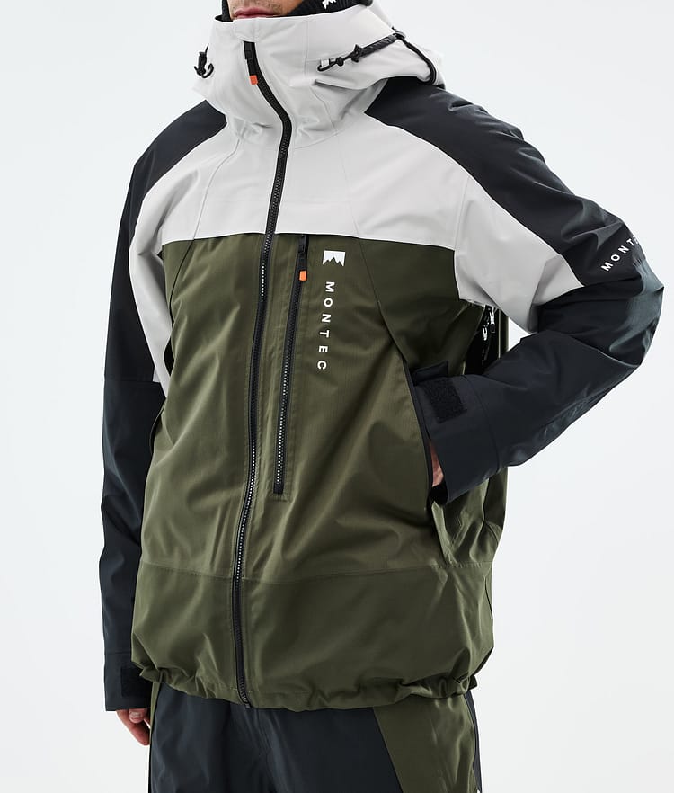 Montec Oracle Lumilautailutakki Miehet Light Grey/Black/Olive Green, Kuva 8 / 10
