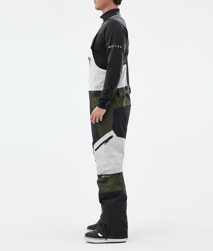 Montec Dozer Lumilautailuhousut Miehet Light Grey/Black/Olive Green, Kuva 2 / 6
