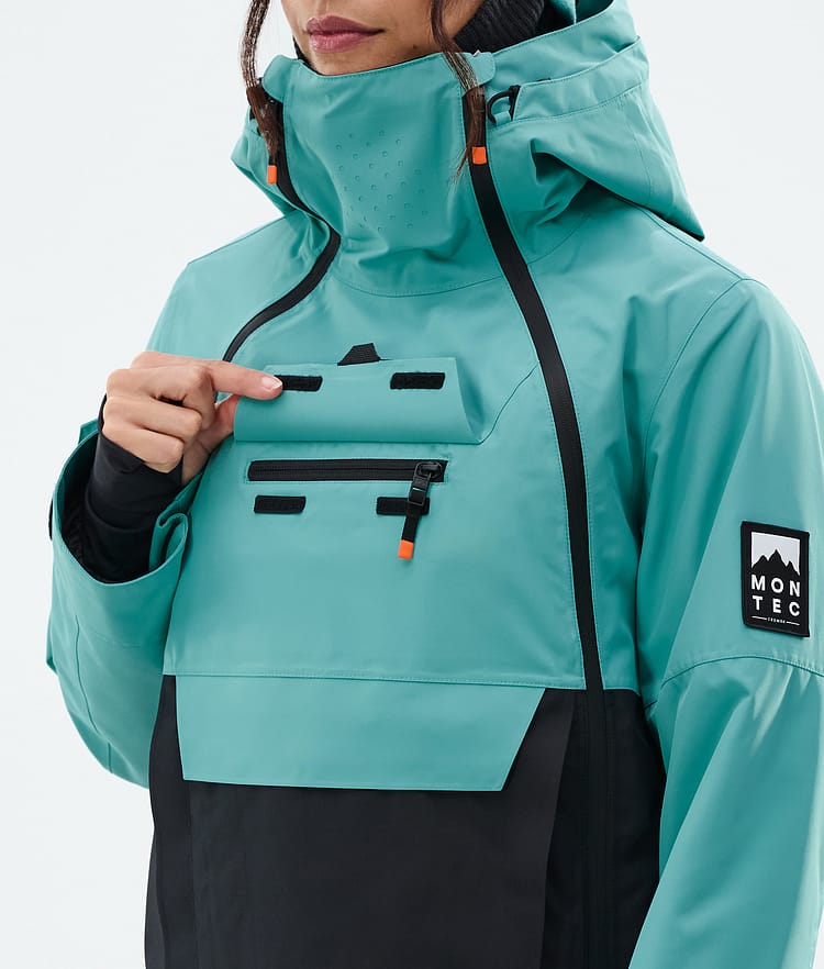 Montec Doom W Lumilautailutakki Naiset Turquoise/Black, Kuva 10 / 11