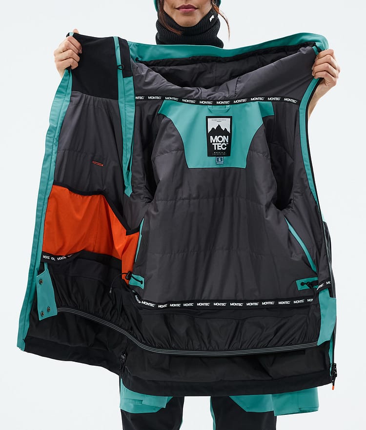 Montec Doom W Lumilautailutakki Naiset Turquoise/Black, Kuva 11 / 11