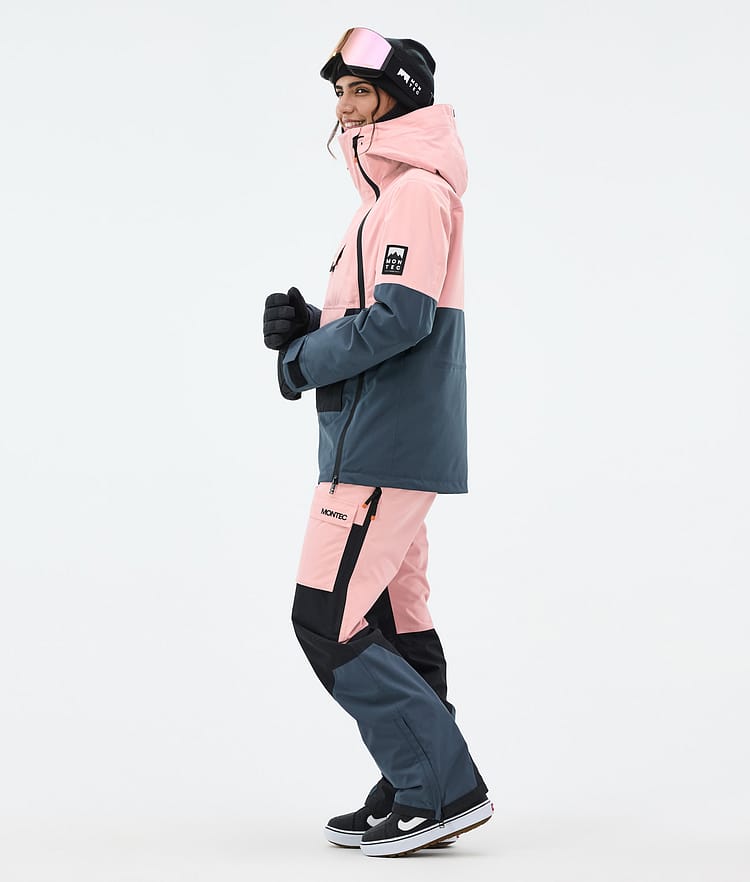 Montec Doom W Lumilautailutakki Naiset Soft Pink/Black/Metal Blue, Kuva 4 / 11