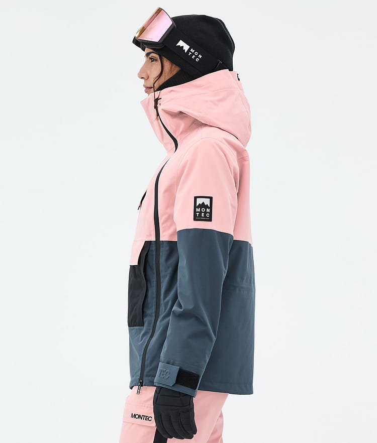 Montec Doom W Lumilautailutakki Naiset Soft Pink/Black/Metal Blue, Kuva 6 / 11