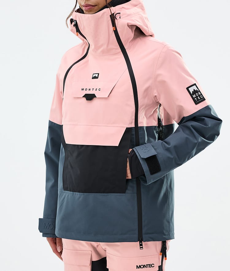 Montec Doom W Lumilautailutakki Naiset Soft Pink/Black/Metal Blue, Kuva 8 / 11