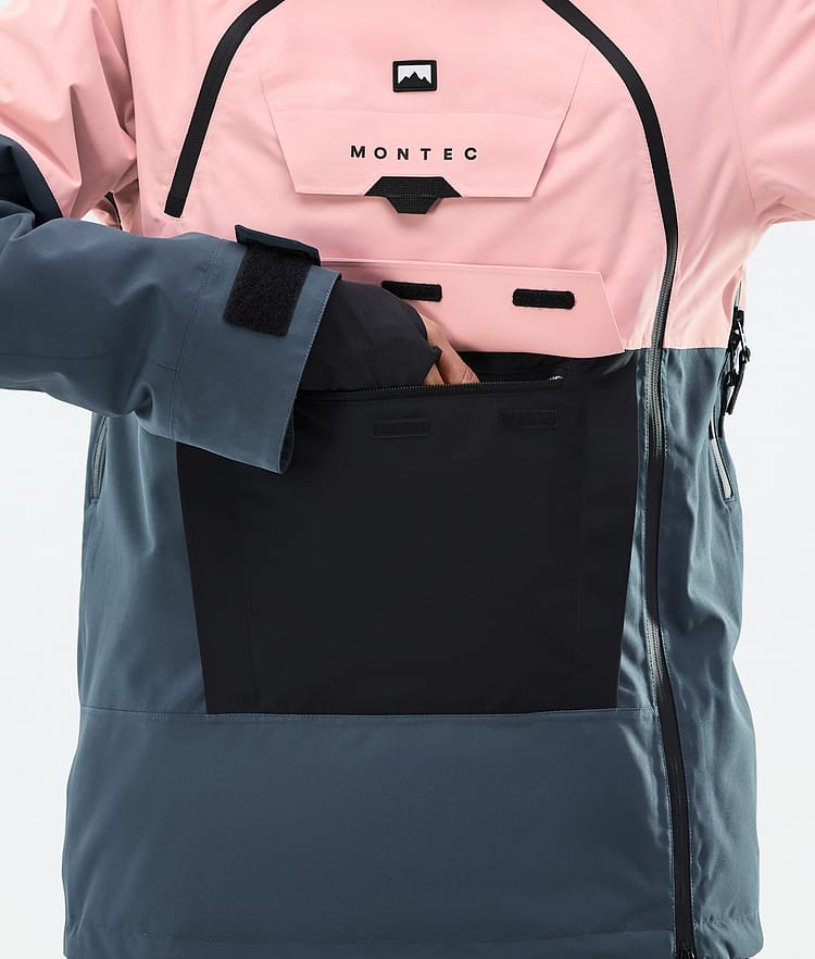 Montec Doom W Laskettelutakki Naiset Soft Pink/Black/Metal Blue, Kuva 9 / 11