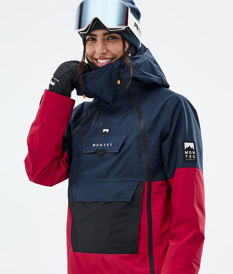Montec Doom W Lumilautailutakki Naiset Dark Blue/Black/Deep Red, Kuva 2 / 11
