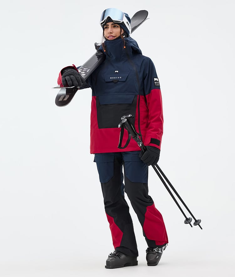 Montec Doom W Laskettelutakki Naiset Dark Blue/Black/Deep Red, Kuva 3 / 11