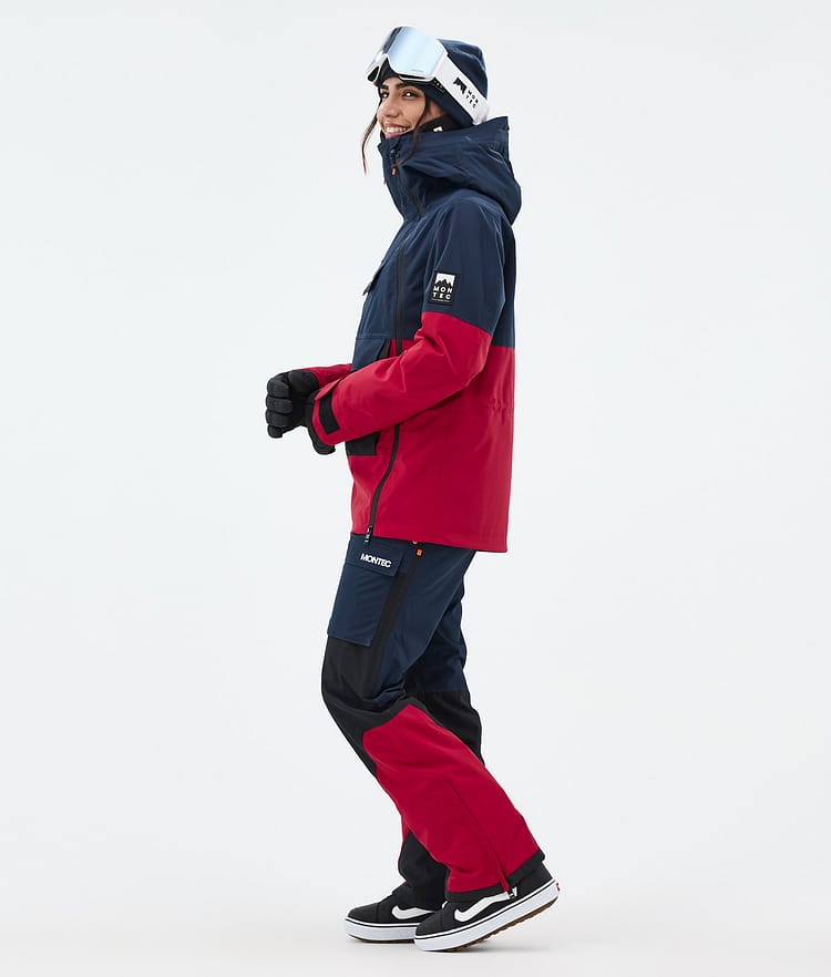 Montec Doom W Lumilautailutakki Naiset Dark Blue/Black/Deep Red, Kuva 4 / 11