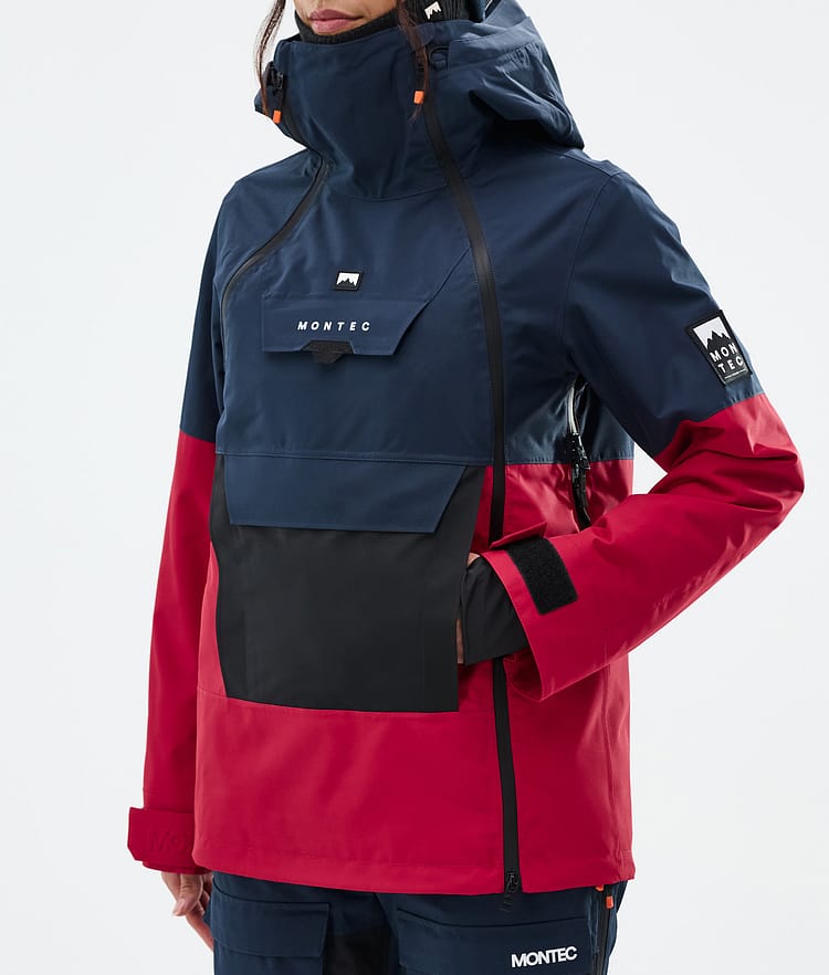 Montec Doom W Lumilautailutakki Naiset Dark Blue/Black/Deep Red, Kuva 8 / 11