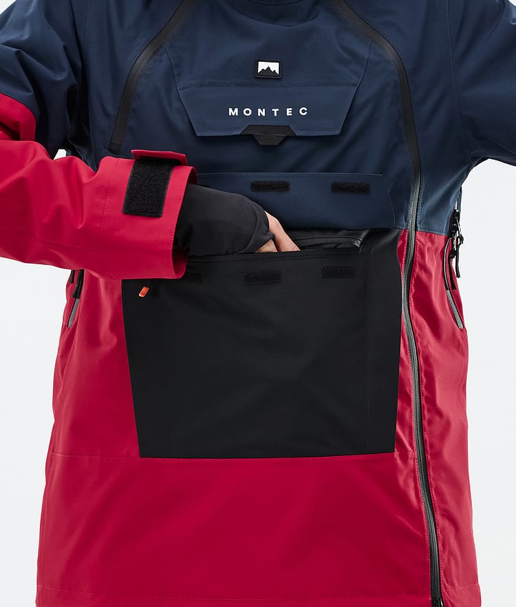 Montec Doom W Lumilautailutakki Naiset Dark Blue/Black/Deep Red, Kuva 9 / 11