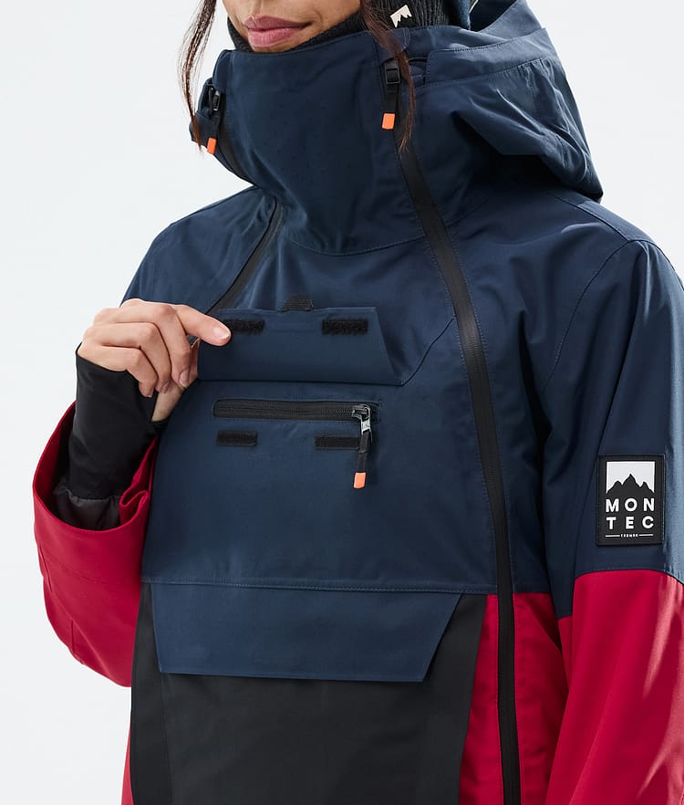 Montec Doom W Lumilautailutakki Naiset Dark Blue/Black/Deep Red, Kuva 10 / 11