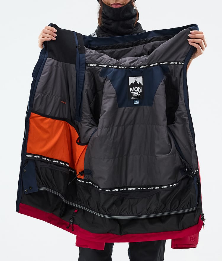 Montec Doom W Lumilautailutakki Naiset Dark Blue/Black/Deep Red, Kuva 11 / 11