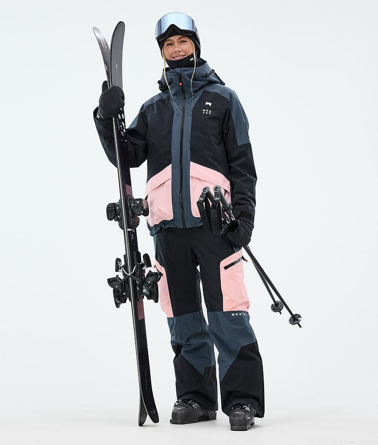 Montec Morpheus W Laskettelutakki Naiset Metal Blue/Black/Soft Pink, Kuva 3 / 10