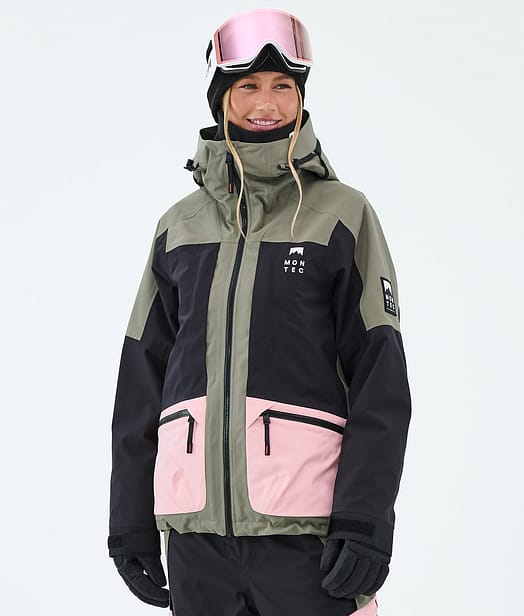 Montec Morpheus W Lumilautailutakki Naiset Greenish/Black/Soft Pink