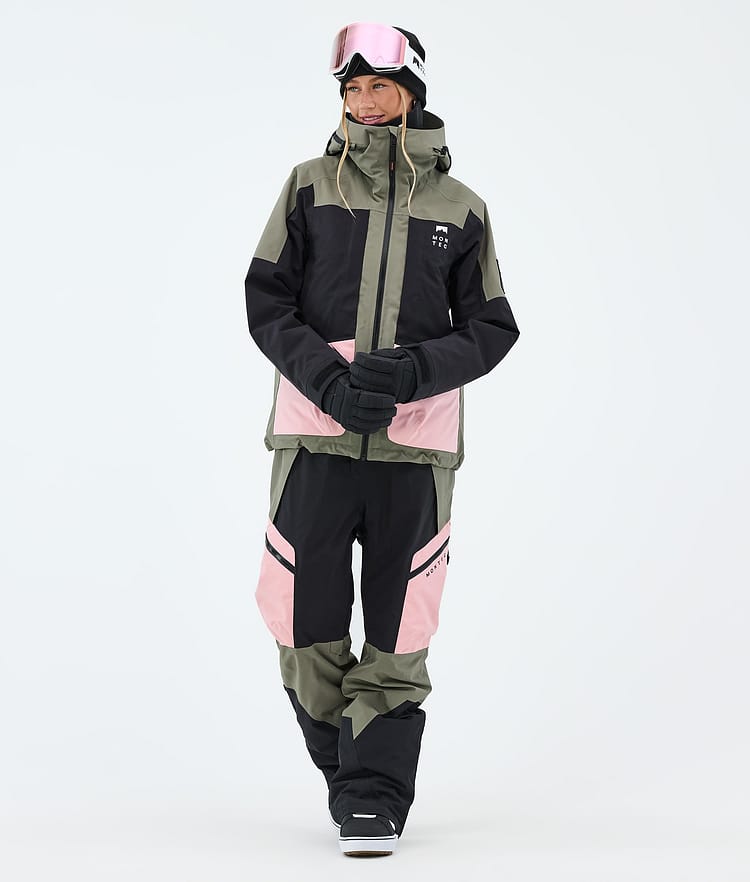 Montec Morpheus W Lumilautailutakki Naiset Greenish/Black/Soft Pink, Image 2 of 9