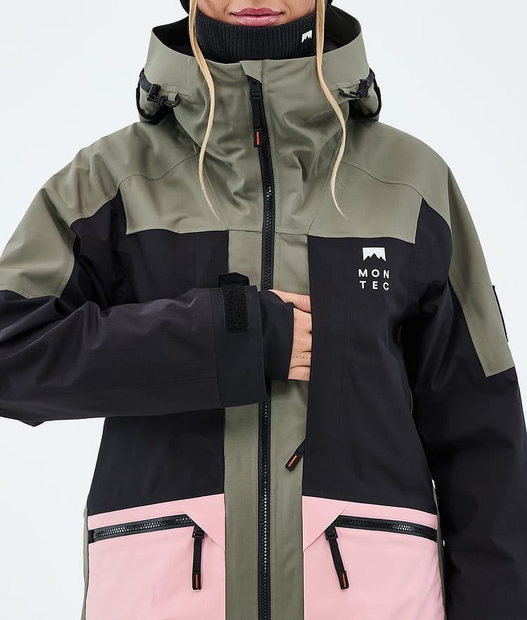 Montec Morpheus W Lumilautailutakki Naiset Greenish/Black/Soft Pink, Image 8 of 9
