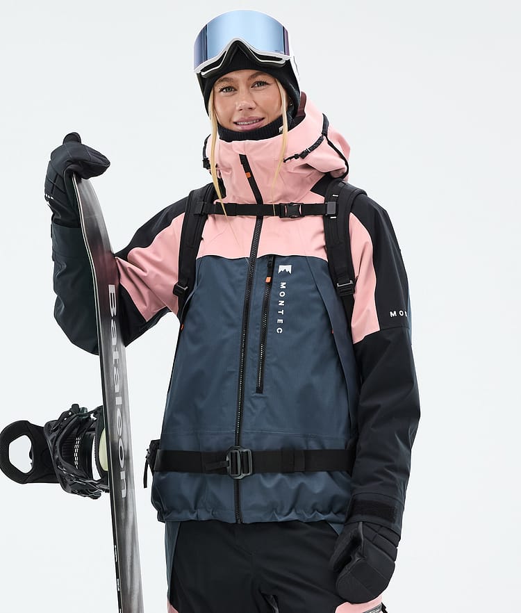 Montec Oracle W Lumilautailutakki Naiset Soft Pink/Black/Metal Blue, Kuva 1 / 10