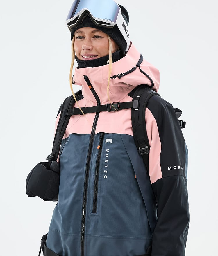 Montec Oracle W Laskettelutakki Naiset Soft Pink/Black/Metal Blue, Kuva 2 / 10