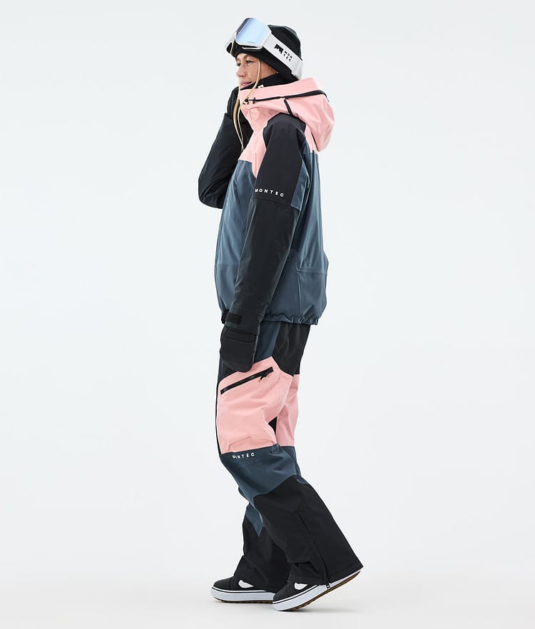 Montec Oracle W Lumilautailutakki Naiset Soft Pink/Black/Metal Blue, Kuva 4 / 10
