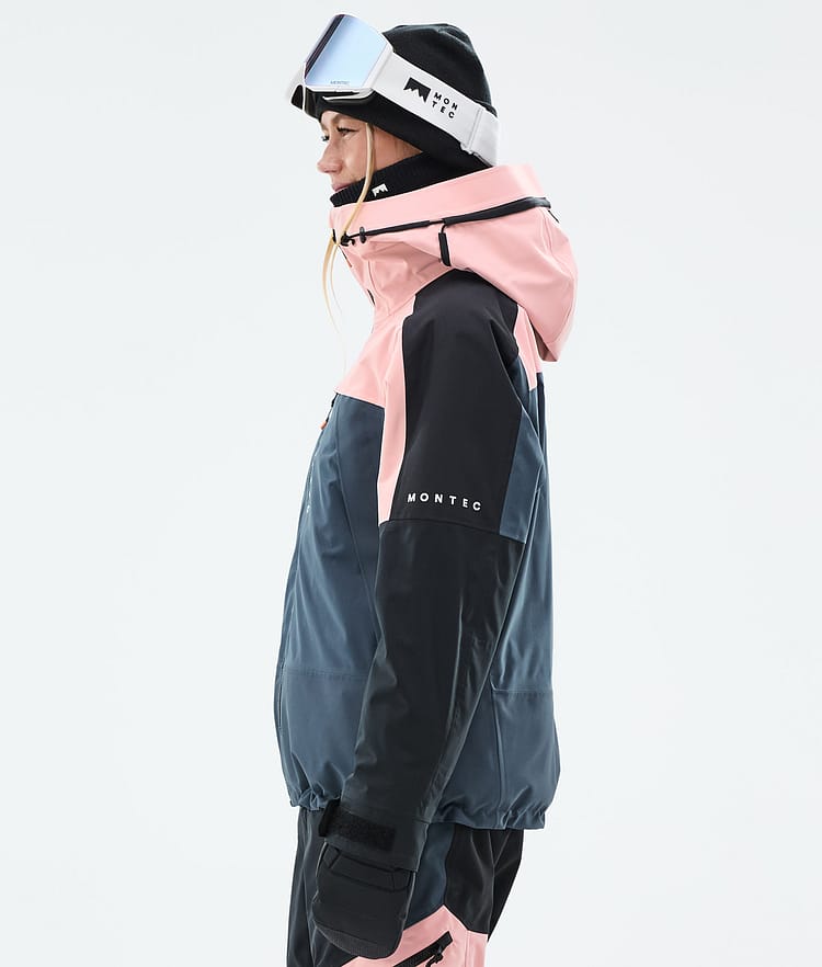 Montec Oracle W Laskettelutakki Naiset Soft Pink/Black/Metal Blue, Kuva 6 / 10
