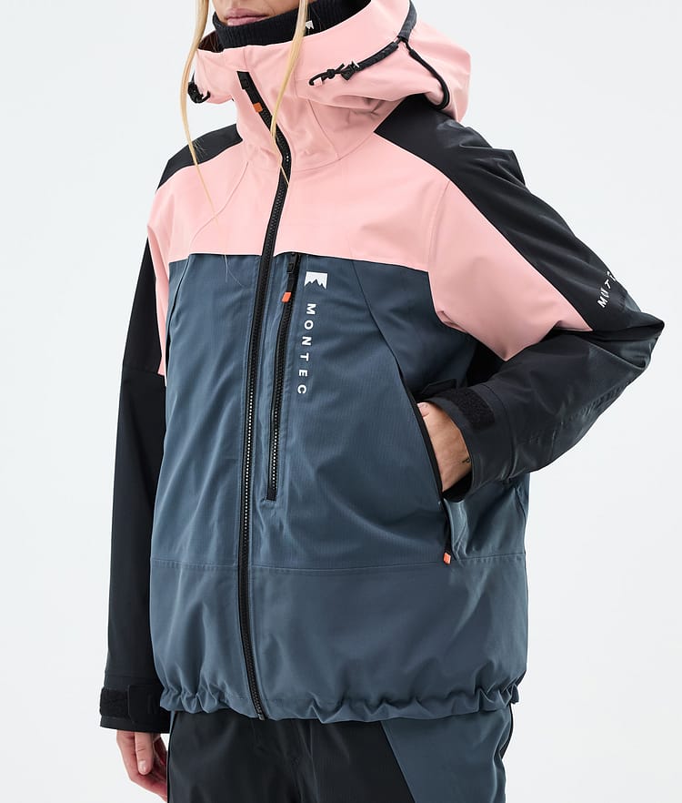 Montec Oracle W Lumilautailutakki Naiset Soft Pink/Black/Metal Blue, Kuva 8 / 10