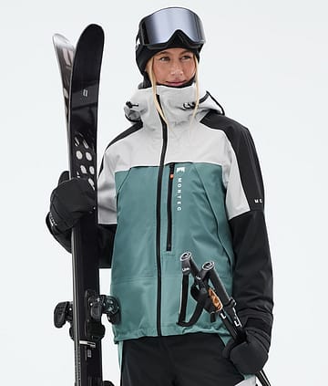 Montec Oracle W Laskettelutakki Naiset Light Grey/Black/Atlantic