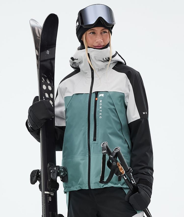 Montec Oracle W Laskettelutakki Naiset Light Grey/Black/Atlantic, Kuva 1 / 10
