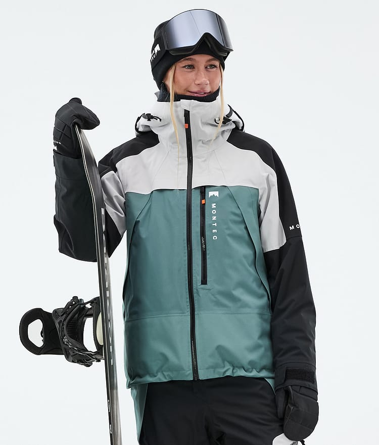 Montec Oracle W Lumilautailutakki Naiset Light Grey/Black/Atlantic, Kuva 1 / 10