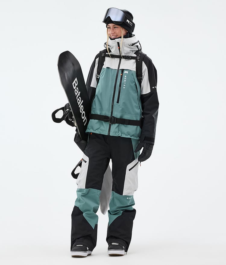 Montec Oracle W Lumilautailutakki Naiset Light Grey/Black/Atlantic, Kuva 3 / 10