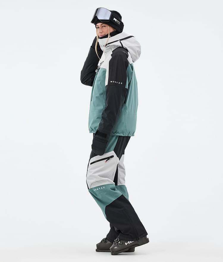 Montec Oracle W Laskettelutakki Naiset Light Grey/Black/Atlantic, Kuva 4 / 10