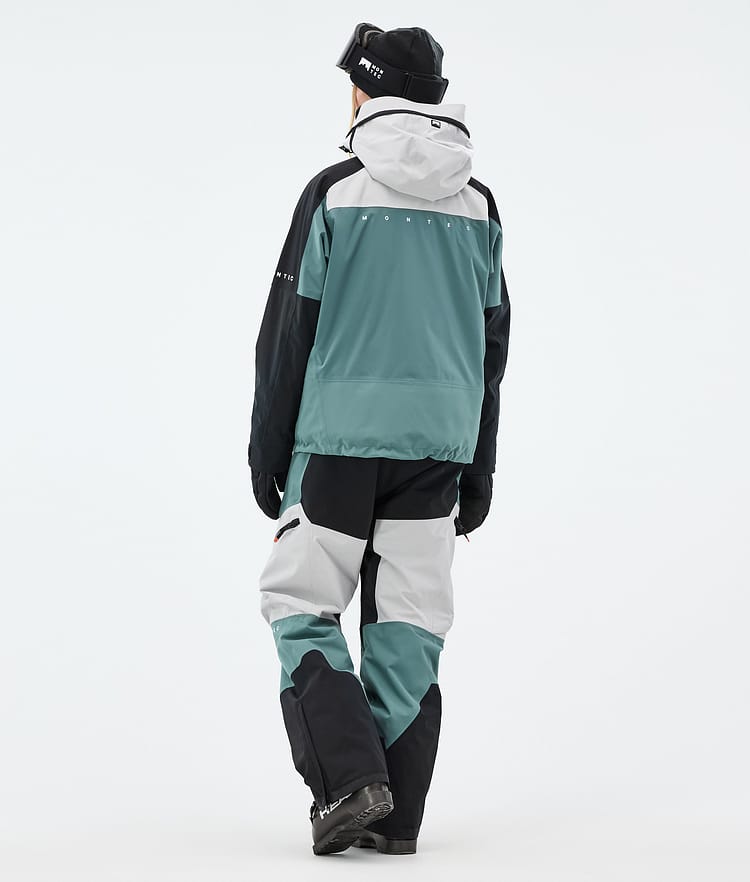 Montec Oracle W Laskettelutakki Naiset Light Grey/Black/Atlantic, Kuva 5 / 10