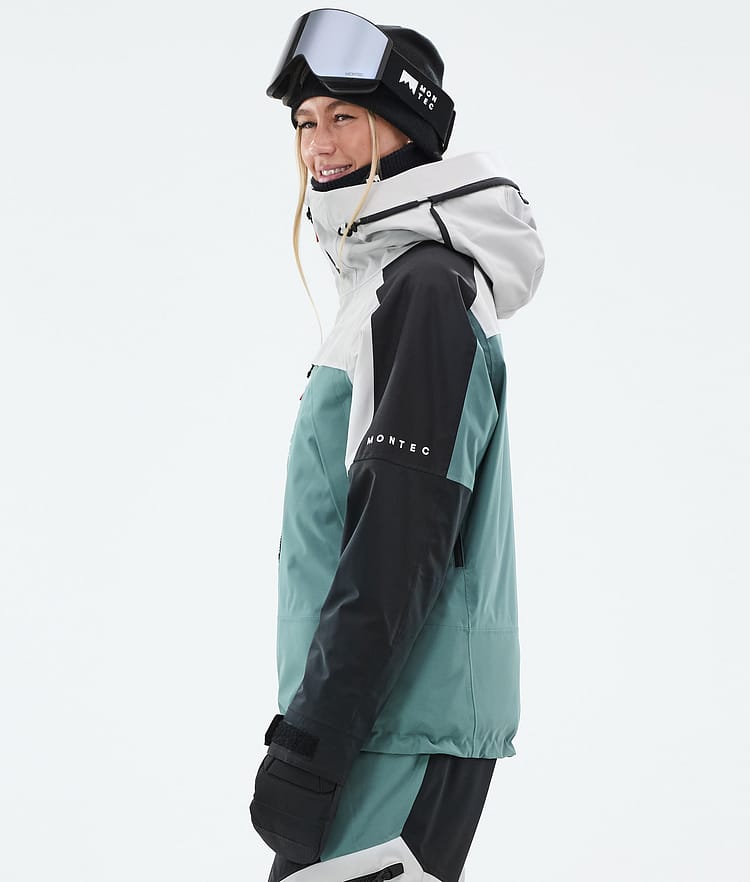 Montec Oracle W Lumilautailutakki Naiset Light Grey/Black/Atlantic, Kuva 6 / 10