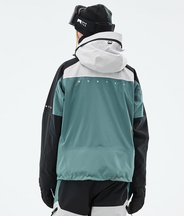 Montec Oracle W Laskettelutakki Naiset Light Grey/Black/Atlantic, Kuva 7 / 10