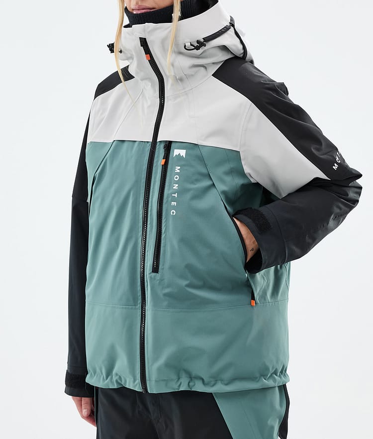 Montec Oracle W Lumilautailutakki Naiset Light Grey/Black/Atlantic, Kuva 8 / 10